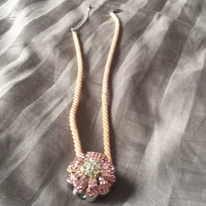 Pink and yellow heart necklace!